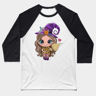 Cute Witch Baseball T-Shirt